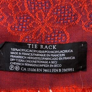 The Rack Winter Scarf Shawl Red w Violet 68” Long by 26” Wide